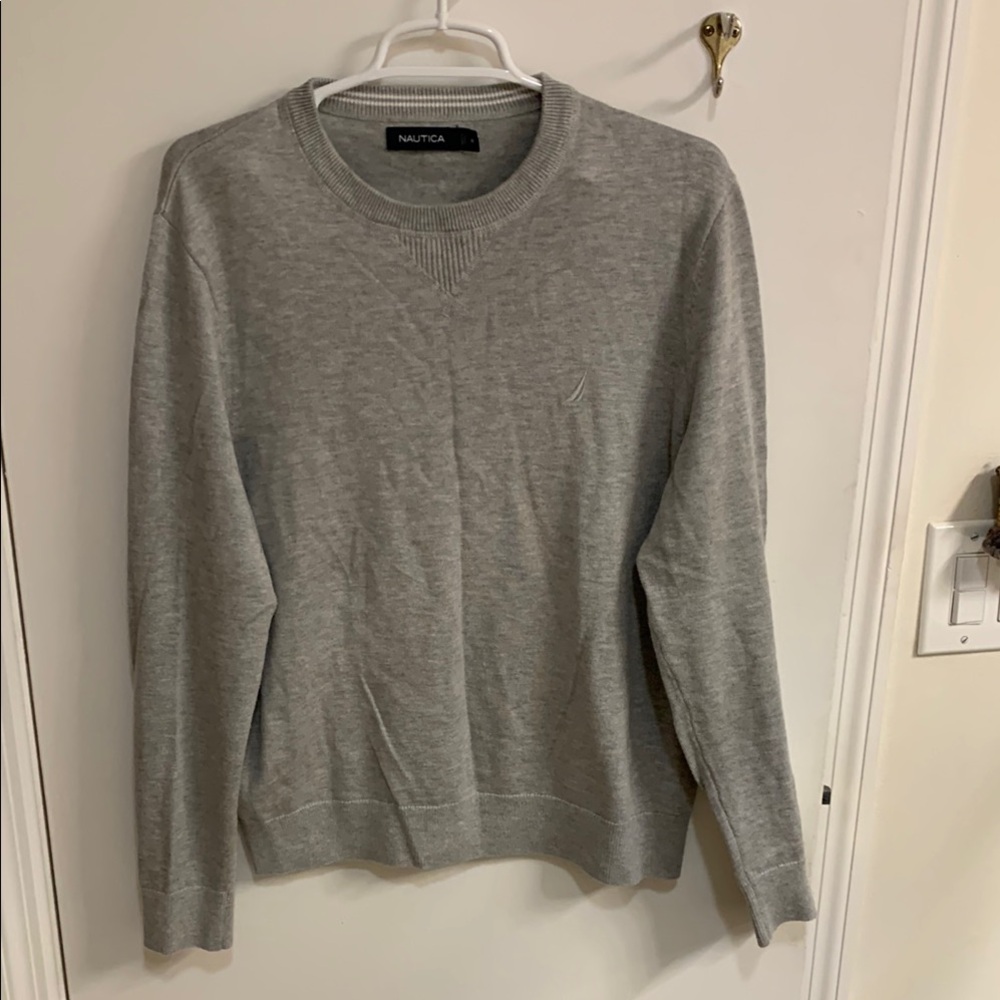 NWOT Nautica Men's Gray Sweater in size medium